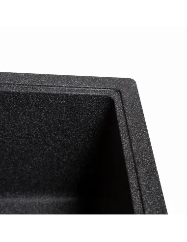 Мийка кухонна кам`яна прямокутна Romzha Jorum 78 Grafit 201, 780x510x200 мм - 4