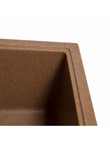 Мойка кухонная каменная прямоугольная Romzha Jorum 78 Teracotă 701, 780x510x200 мм - 7