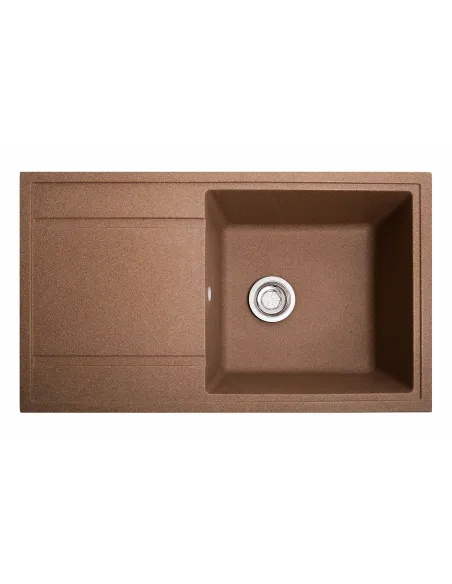 Мийка кухонна кам`яна прямокутна Romzha Jorum 86 Teracotă 701, 860x500x200 мм - 1