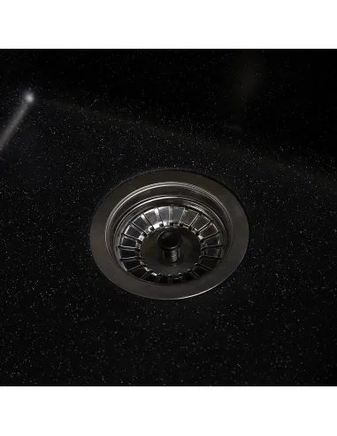 Мойка кухонная каменная угловая Romzha Jorum 98B Antracit 901, 980х510х217 мм - 5