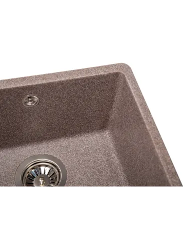 Мойка кухонная каменная квадратная Romzha Mira U-400 Maro 801, 440x420x217 мм - 3
