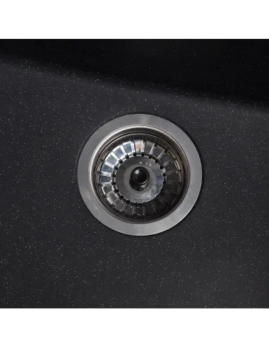 Мойка кухонная каменная квадратная Romzha Mira U-400 Antracit 901, 440x420x217 мм - 3