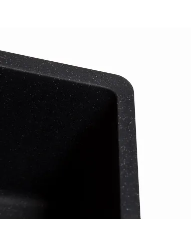 Мойка кухонная каменная квадратная Romzha Mira U-400 Antracit 901, 440x420x217 мм - 6