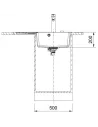 Мойка кухонная каменная прямоугольная Franke Centro CNG 611-78 TL, 780x500x200 мм, черная, крыло слева - 5