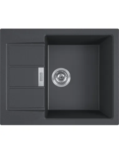 Мойка кухонная каменная прямоугольная Franke Sirius 2.0 S2D 611-62, 620x500x200 мм, черная - 1