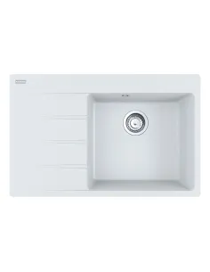 Мийка кухонна кам`яна прямокутна Franke Centro CNG 611-78 TL, 780x500x200 мм, біле, крило зліва - 1