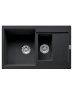 Мийка кухонна кам`яна прямокутна Franke Maris MRG 651-78, 780x500x200 мм, чорне - 1
