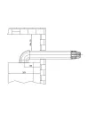 Комплект для коаксиального дымохода Airfel 1000 мм, 60/100 (Standart, Sac) - 2