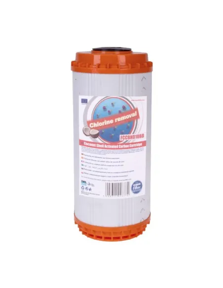 Картридж угольный Aquafilter FCCBHD10BB для 10BB, 9 7/8 x 4 1/2 дюймов,  из скорлупы кокосового ореха - 1