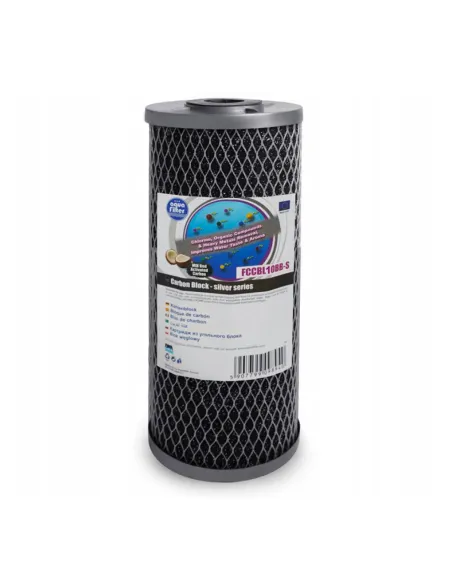 Картридж вугільний пресований Aquafilter FCCBL10BB-S (10 x 4 1/2 дюймів) - 1 Картридж вугільний пресований Aquafilter FCCBL10BB-S (10 x 4 1/2 дюймів) - 1