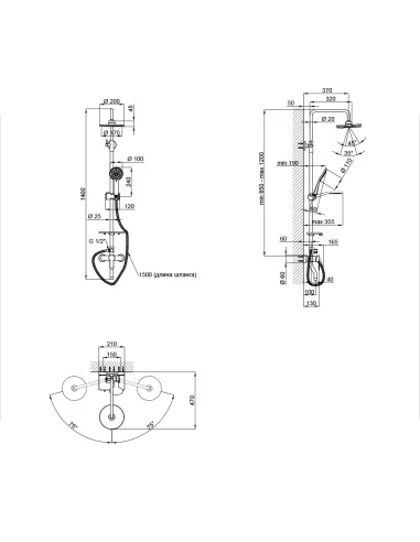 Душова система Q-Tap Plava 1004 Chrome - 2