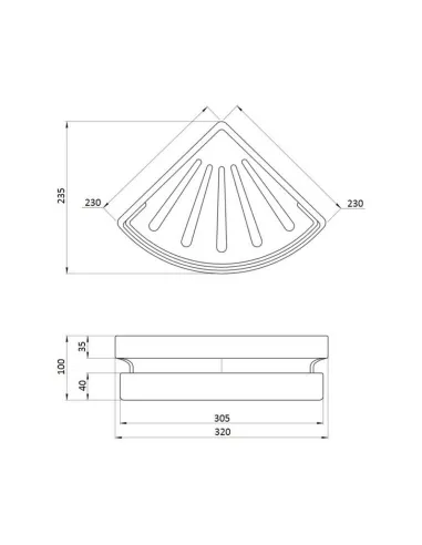 Полиця кутова Q-Tap Domov 01 біла - 2