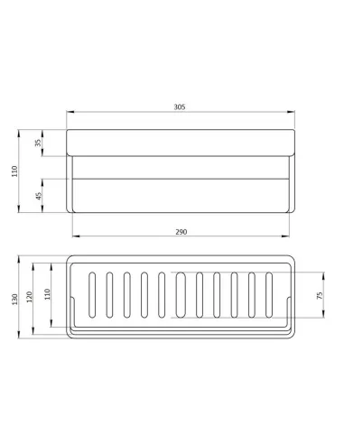 Полиця пряма Q-Tap PL02 - 2