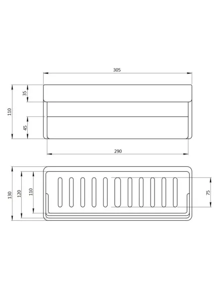 Полиця пряма Q-Tap PL02 - 2