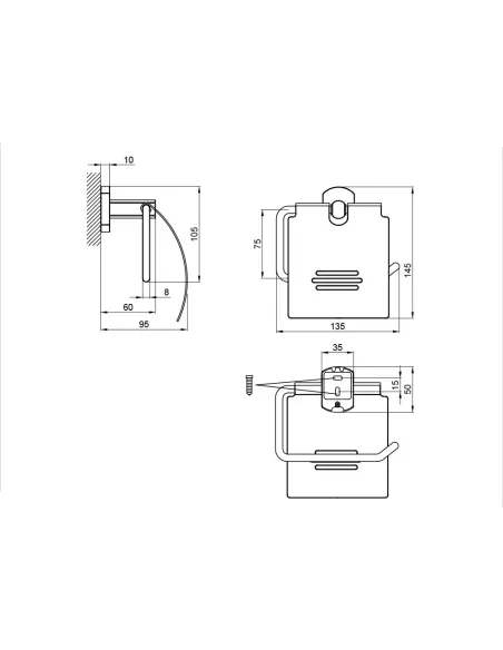 Держатель туалетной бумаги с крышкой Q-Tap Liberty CRM 1151 - 2