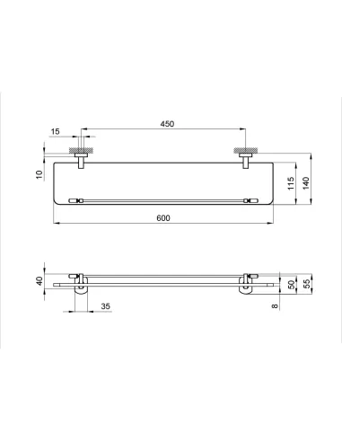 Полиця скляна Q-Tap Liberty CRM 1153 - 2