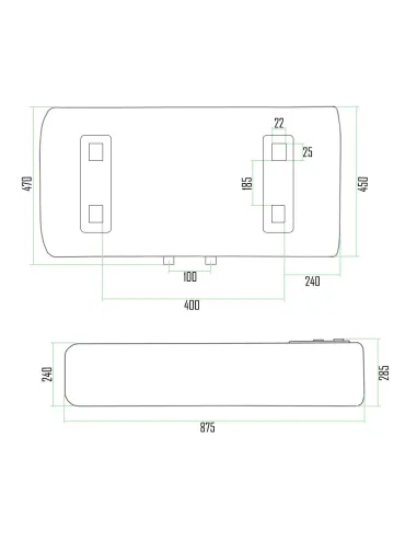 Бойлер Thermo Alliance DT50H20G(PD), мокрый ТЭН, горизонтальный - 2