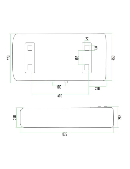 Бойлер Thermo Alliance DT50H20G(PD), мокрый ТЭН, горизонтальный - 2