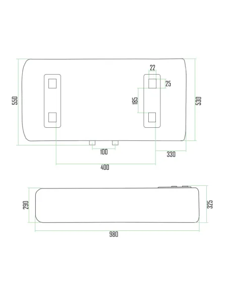 Бойлер Thermo Alliance DT80H20G(PD), мокрий ТЕН, горизонтальний - 2