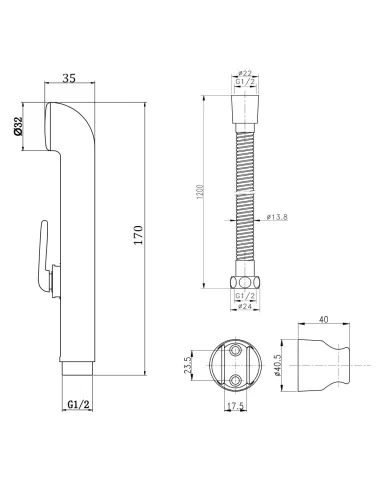 Набор для гигиенического душа Q-tap Set A021 CRM - 2