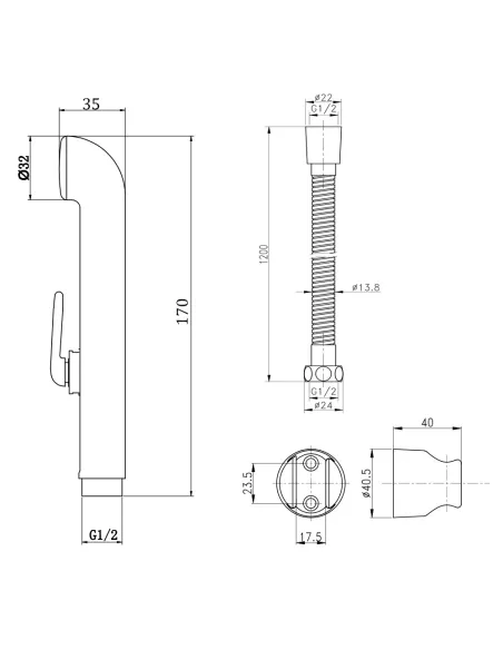 Набор для гигиенического душа Q-tap Set A021 CRM - 2