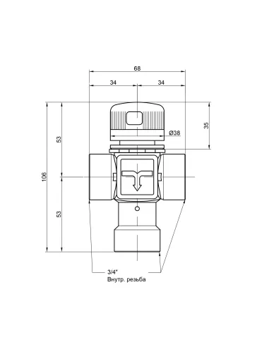 Змішувач термостатичний Icma 3/4 №149 - 2
