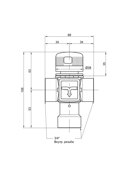 Змішувач термостатичний Icma 3/4 №149 - 2