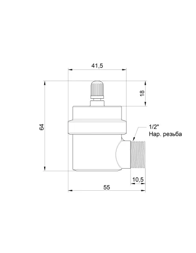 Воздухоотводчик автоматический Icma 1/2 №715 - 2
