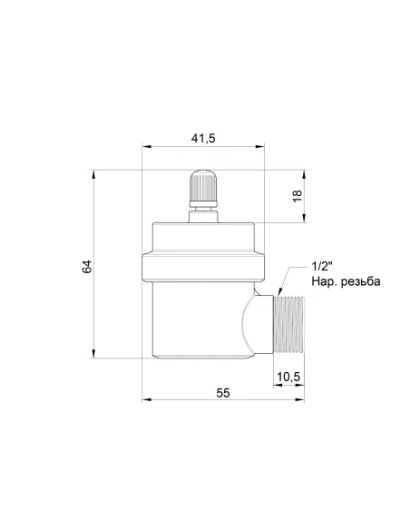 Воздухоотводчик автоматический Icma 1/2 №715 - 2