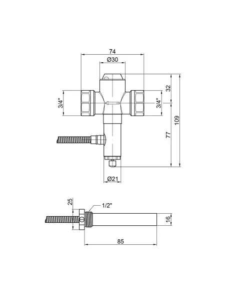 Клапан теплового сброса Icma 3/4 №608 - 2