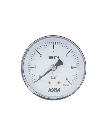 Манометр Icma 1/4 0-6 бар заднє підключення №243 - 1