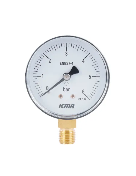 Манометр Icma 1/4 0-6 бар нижнее подключение №244 - 1