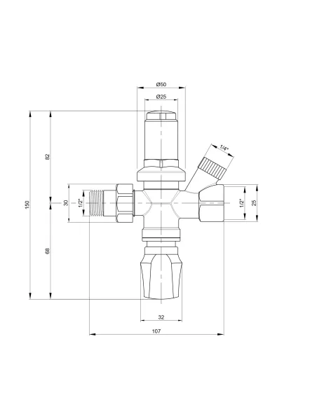 Підживлювальний клапан Icma 1/2 №249 - 2 Підживлювальний клапан Icma 1/2 №249 - 2
