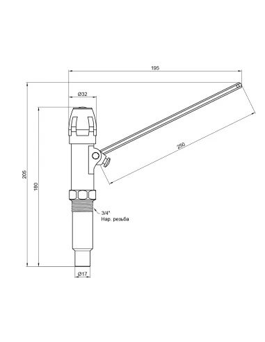 Регулятор тяги для твердопаливних котлів Icma 3/4 №147 - 2