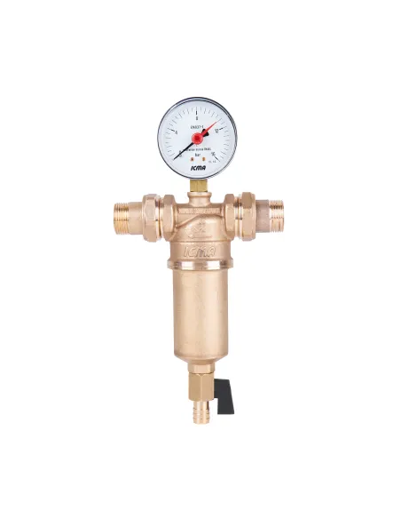 Самопромивний фільтр з манометром Icma 3/4 №751 - 3