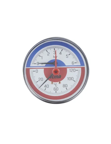 Термоманометр Icma 1/2 0-6 бар заднє підключення №259 - 1
