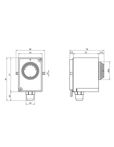 Термостат Icma накладний регульований №610 - 2