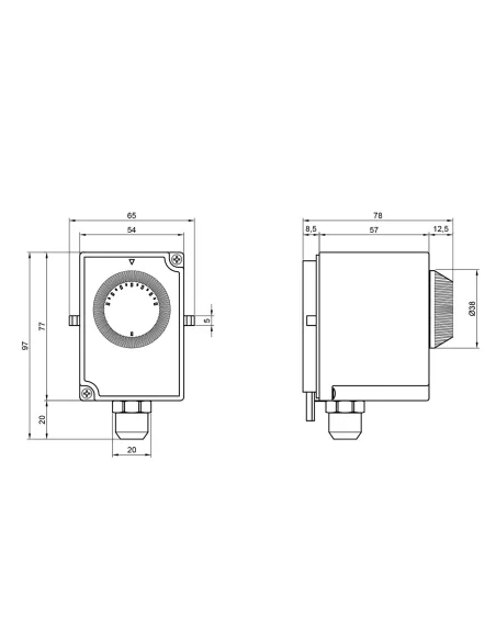 Термостат Icma накладний регульований №610 - 2