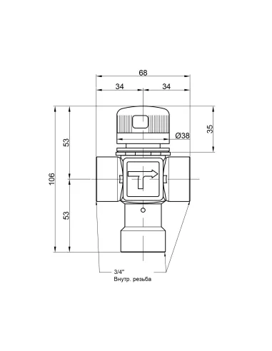 Змішувач термостатичний Icma 3/4 №143 - 2