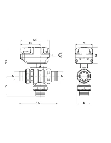 Кран кульовий зонний Icma 1 №343 - 2