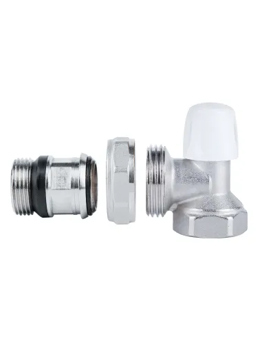 Кран радіаторний кутовий Icma 3/4 з антипротечкою без ручки №805+940 - 4