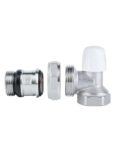 Кран радіаторний кутовий Icma 3/4 з антипротечкою без ручки №805+940 - 4