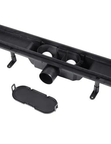 Трап лінійний Q-Tap Dry FF304 - 700MBLA з нержавіючої решіткою 700х73 - 5