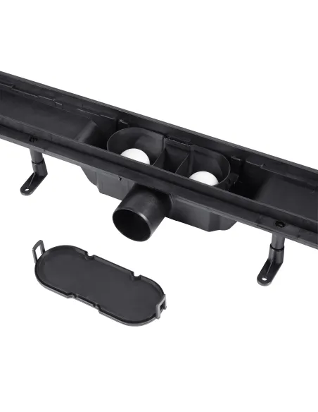 Трап лінійний Q-Tap Dry FF304 - 700MBLA з нержавіючої решіткою 700х73 - 5