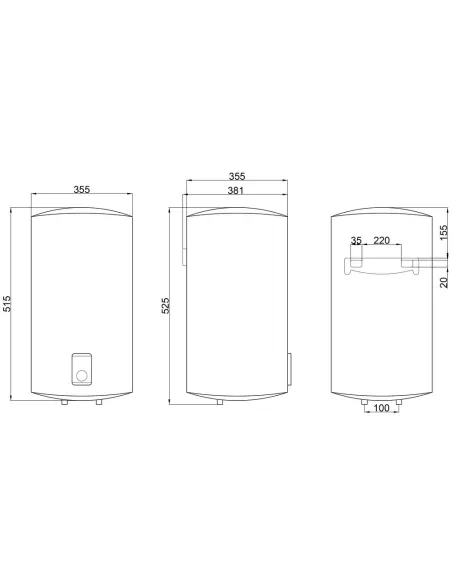 Бойлер Thermo Alliance D30V16J1(D)K, 2 сухих ТЭНа, 30 л - 2