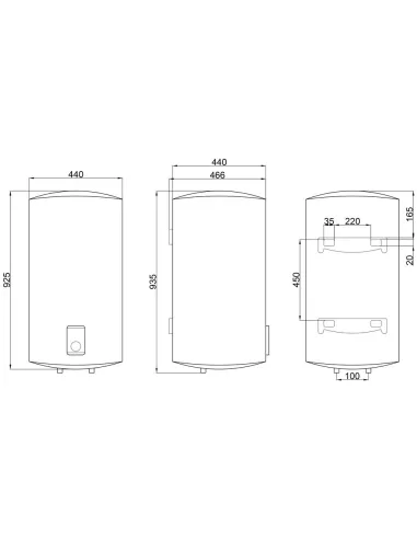 Бойлер Thermo Alliance D100V20J3(D)K, 2 сухі ТЕНи, 100 л - 2
