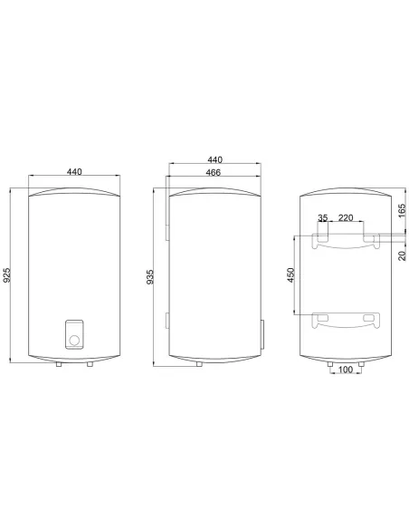 Бойлер Thermo Alliance D100V20J3(D)K, 2 сухі ТЕНи, 100 л - 2