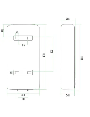 Бойлер Thermo Alliance DT30V20G(PD)/2, 2 мокрі ТЕНи, 30 л - 2