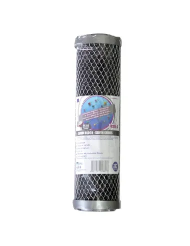 Картридж угольный прессованный Aquafilter FCCBL-S 9 7/8 x 2 1/2 дюймов - 1