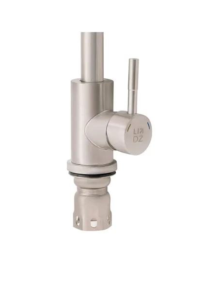 Змішувач для кухні з нержавіючої сталі Lidz CRM 12 32 015F-8 на гайці - 3